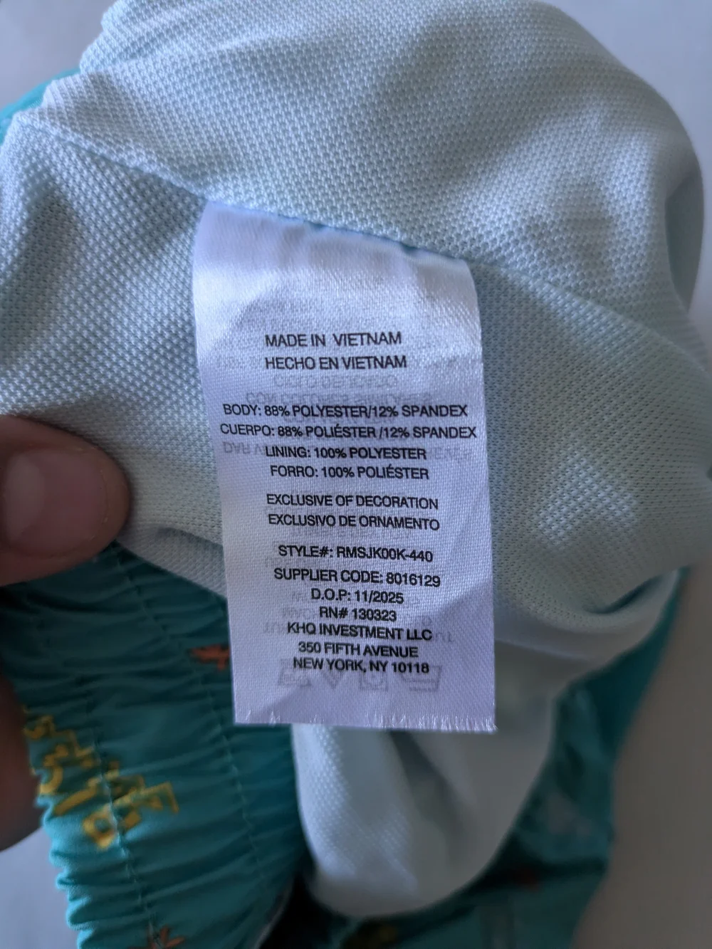 RVCA Teal Holiday Swim Trunks - Teal
